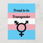 Proud to be Transgender | Trans Pride Briefkaart (Voorkant)