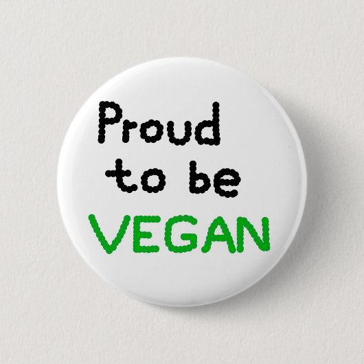 Proud to be Vegan Ronde Button 5,7 Cm (Voorkant)