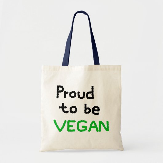 Proud to be Vegan Tote Bag (Voorkant)