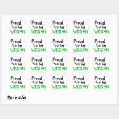 Proud to be Vegan Vierkante Sticker (Vel)
