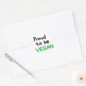 Proud to be Vegan Vierkante Sticker (Envelop)