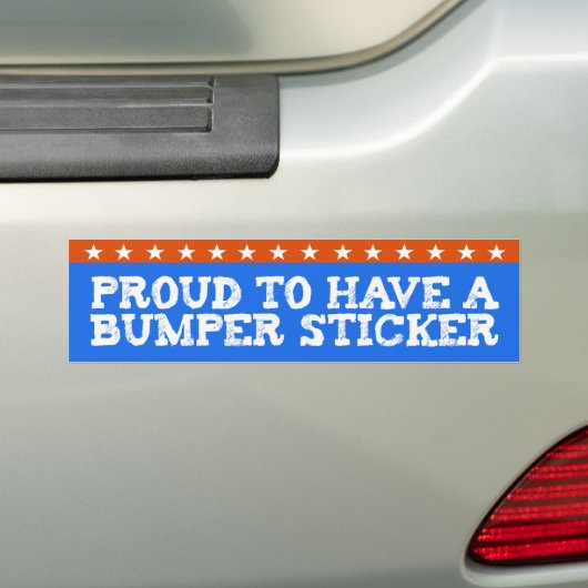 Proud to have a bumper sticker (Op auto)