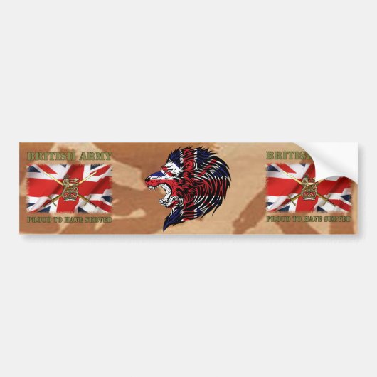 Proud to have served......UK Bumpersticker (Voorkant)