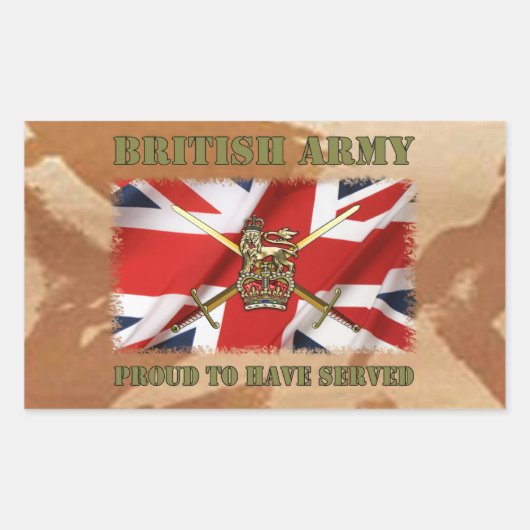 Proud to have served......UK Rechthoekige Sticker (Voorkant)