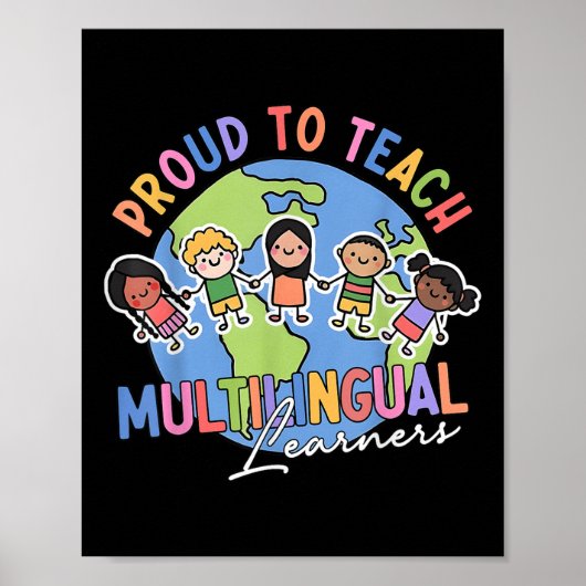 Proud To Teach Multilingual Learners Back To Schoo Poster (Voorkant)