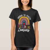Proud To Teach Multilingual Learners  ESL Teacher T-shirt (Voorkant)