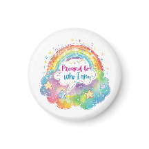 Proud to Who I Am Rainbow Art Self Love Pride Gift