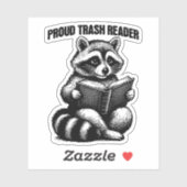 Proud Trash Reader Funny Bookish Book Lover Sticker (Vel)