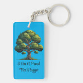Proud Tree Hugger Acryl Sleutelhanger (achterkant)
