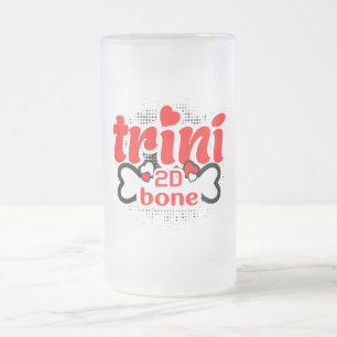Proud Trini 2D Bone Funny Trinidadian Gezegde Matglas Bierpul