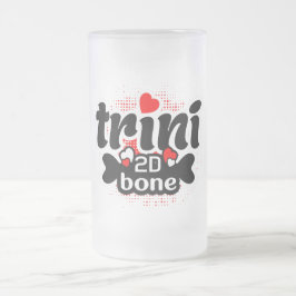 Proud Trini 2D Bone Funny Trinidadian Gezegde Matglas Bierpul