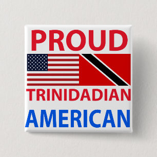 Proud Trinidadian American Vierkante Button 5,1 Cm
