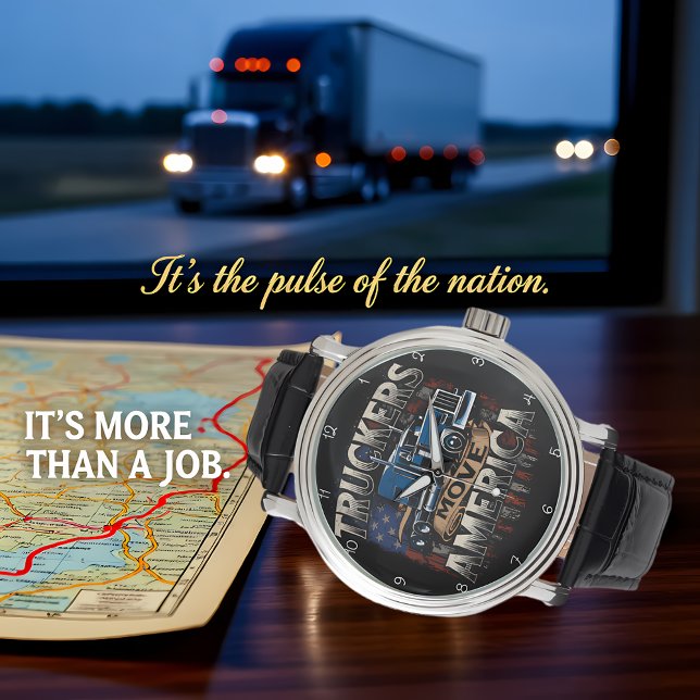 Proud Truckers Move America Forward Horloge (Creator heeft geüpload)