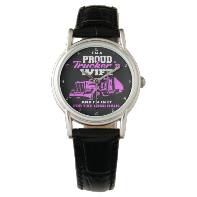 Proud Trucker's Wife: Long Haul Horloge (Voorkant)