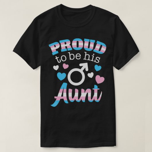 Proud Tunt Transgender Nephew Trans Pride Flag LGB T-shirt (Design voorkant)