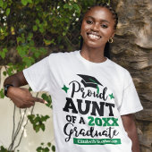 Proud Tunt van een 2022 afstuderen zwarte groene t T-shirt