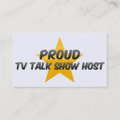 Proud Tv Talk Show Host Visitekaartje (Achterkant)
