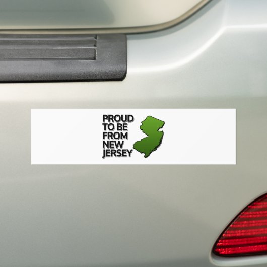 Proud uit New Jersey Bumpersticker (Op auto)