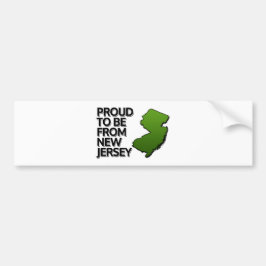 Proud uit New Jersey Bumpersticker