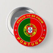 Proud uit Portugal Ronde Button 7,6 Cm (Voorkant /achterkant)