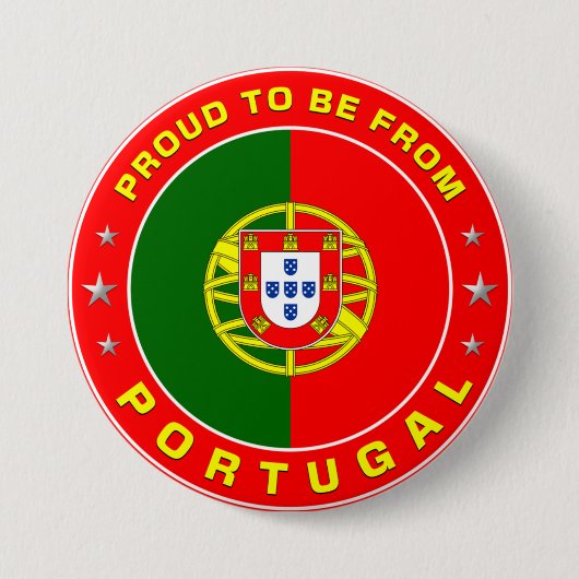Proud uit Portugal Ronde Button 7,6 Cm (Voorkant)