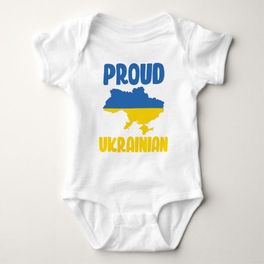 Proud Ukraine Baby Bodysuit (Voorkant)