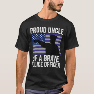 Proud Uncle of A Brave Police Officer boy T-shirt
