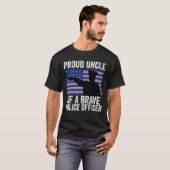 Proud Uncle of A Brave Police Officer boy T-shirt (Voorkant volledig)