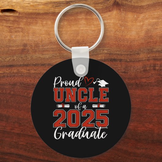 Proud Uncle Of A Cl Of 2025 Graduate Senior Gradua Sleutelhanger (Voorkant)