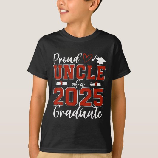 Proud Uncle Of A Cl Of 2025 Graduate Senior Gradua T-shirt (Voorkant)