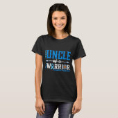 Proud Uncle Of A T1d Warrior Diabetes Awareness Ri T-shirt (Voorkant volledig)