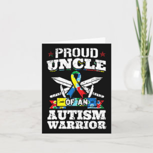Proud Uncle Of An Autism Warrior Autistic Awarenes Kaart