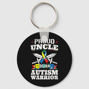 Proud Uncle Of An Autism Warrior Autistic Awarenes Sleutelhanger
