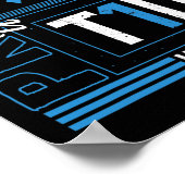 Proud Uncle Of T1D Warrior Ribbon Diabetes Awarene Poster (Hoek)