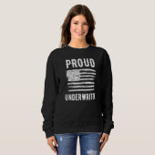 Proud Underwriter Profession American Flag Premium Trui (Voorkant volledig)