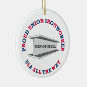 Proud Union Ironarbeider Keramisch Ornament (Rechts)