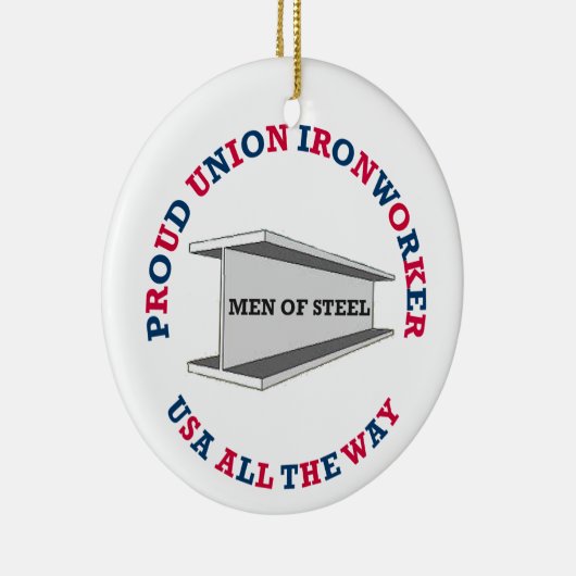 Proud Union Ironarbeider Keramisch Ornament (Rechts)