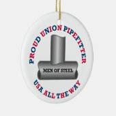 Proud Union Pipefitter USA Keramisch Ornament (Rechts)