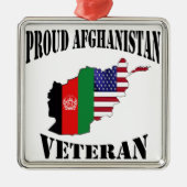 Proud US Afghanistan Veteran Metalen Ornament (Voorkant)