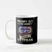 Proud US Army 173rd Airborne Brigade Grumpy Old V Koffiemok (Links)