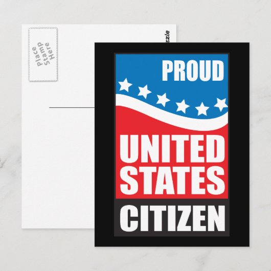 Proud US Citizen Briefkaart (Voorkant / Achterkant)