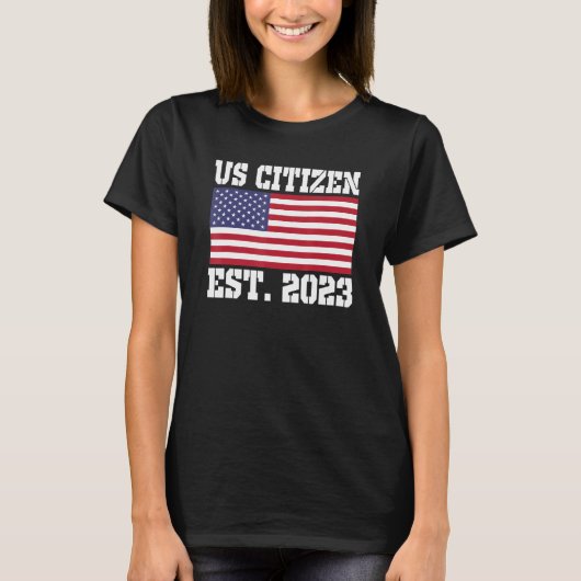 Proud US Citizenship Immigrant American New USA Ci T-shirt (Voorkant)