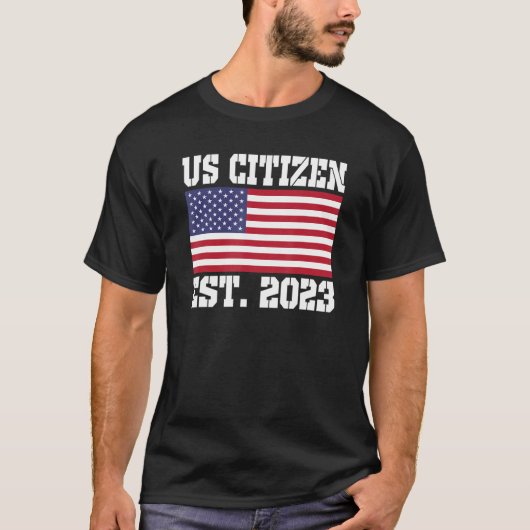 Proud US Citizenship Immigrant American New USA Ci T-shirt (Voorkant)