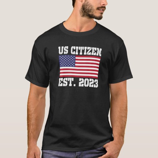 Proud US Citizenship Immigrant American New USA Ci T-shirt (Voorkant)