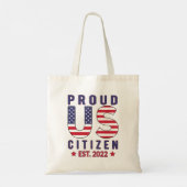 Proud USA Citizen Est. 2022, New American Citizen Tote Bag (Achterkant)