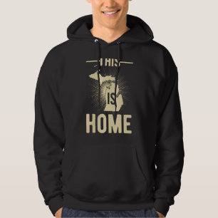 Proud USA Fan State Dit is de thuiskaart van Michi Hoodie