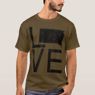 Proud USA Fan StateSouth Dakota LOVE Map South Dak T-shirt