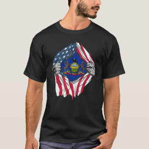 Proud Usa - thuisland Patriottische Staat Flag Pen T-shirt