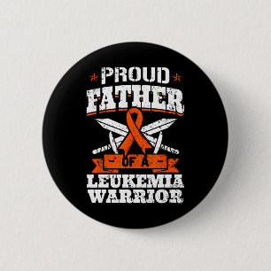 Proud vader van een leukemiekwachter of vader die  ronde button 5,7 cm