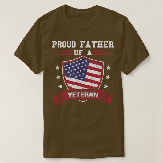 Proud vader van een veteraan T voor militaire vade T-shirt (Design voorkant)